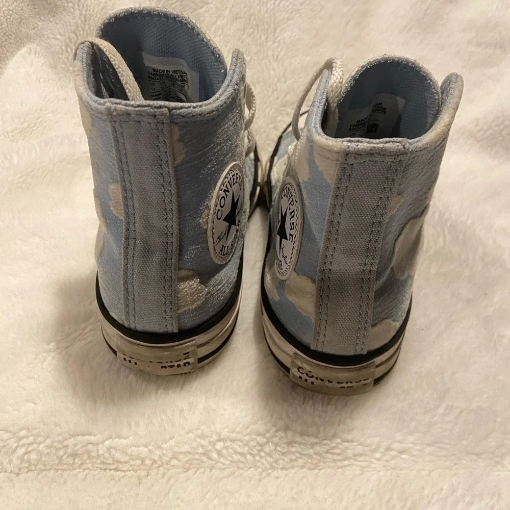 Converse Kids High-Top Sneakers - Light Blue and White